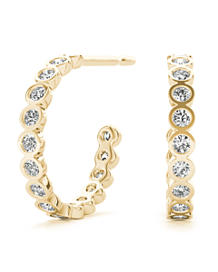1/2 ct. tw. Lux Bezel Hoops