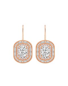 Vintage Oval Halo Earrings