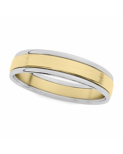 Three Row Dome Textured Wedding Band 4 mm - 8 mm