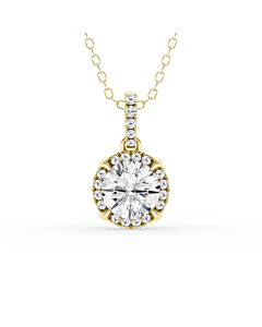 1 2/5 ct. tw Luna Halo Pendant