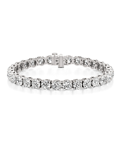 20 ct. tw. Round Lab Grown Diamond Tennis Bracelet - 7 inches in 14k White Gold