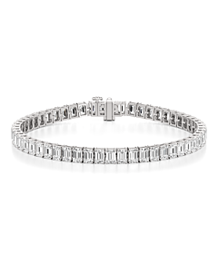 15 ct. tw. Emerald Lab Grown Diamond Tennis Bracelet - 7 inches in 14k White Gold