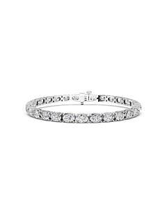 10 ct. tw. East West Oval 7 inch Tennis Bracelet in 14kt White Gold