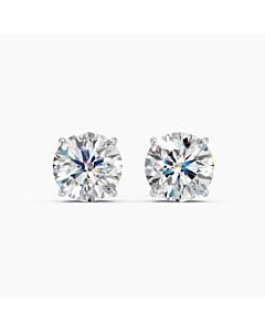 3 ct. tw. Round 4-Prong Friction Back Stud Earrings