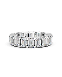 5 ct. tw. Emerald Eternity Band in size 7 in 14k White Gold