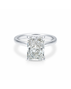 4 ct. Radiant Lab Grown Diamond Solitaire Engagement Ring in 14k White Gold