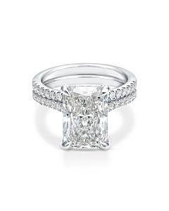 5 ct. Radiant Diamond Classic Bridal Set in 14k White Gold