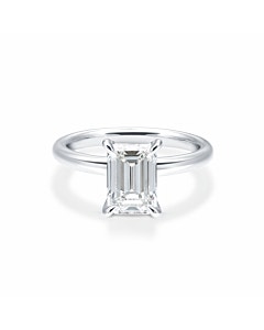 2 ct. Emerald Lab Grown Diamond Solitaire Engagement Ring in 14k White Gold