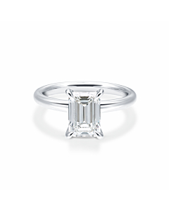 2 ct. Emerald Diamond Solitaire Ring in 14k White Gold