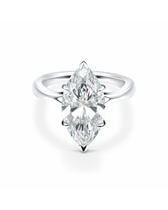 5 ct. Maquise Diamond Solitaire Ring in 14k White Gold