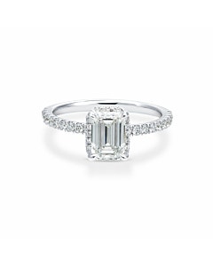 1 1/4 ct. Emerald Halo Ring in 14k White Gold