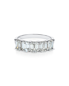 3 ct. tw. Emerald 5 Stones Band in 14k White Gold