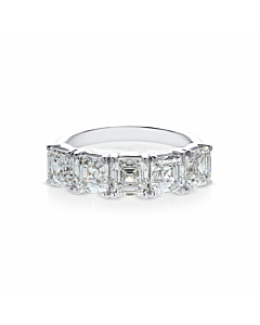 3 4/9 ct. tw. Asscher 5 Stones Band in 14k White Gold