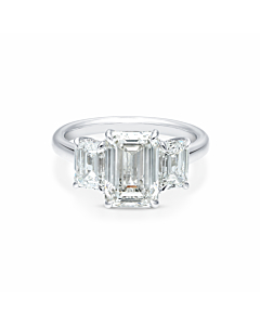 4 3/4 ct. tw. Emerald 3 Stone Ring in 14k White Gold