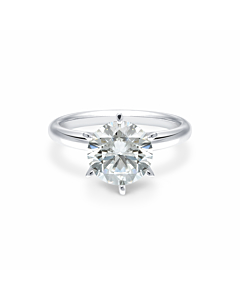 3 ct. Round Lab Grown Diamond Solitaire Engagement Ring in 14k White Gold