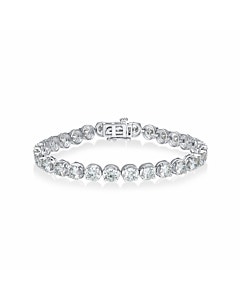 12 ct. tw. Round Lab Grown Diamond Tennis Bracelet  in 14k White Gold