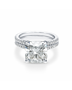 5 ct. Cushion Diamond Classic Bridal Set in 14k White Gold