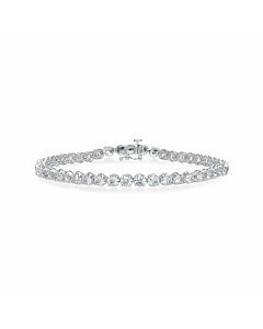 7 ct. tw. Round Lab Grown Diamond Tennis Bracelet  in 14k White Gold