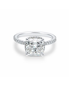 3 ct. Cushion Halo Ring in 14k White Gold