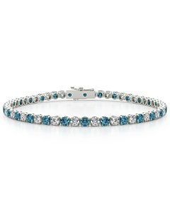 5 ct. tw. Blue and White Diamond Tennis Bracelet