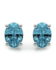 Oval Blue Studs