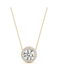 Classic Round Halo Pendant
