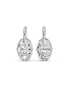 5 ct. tw. Oval Dangle Earrings in 14k White Gold