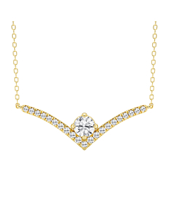 3/4 ct. tw. Round Chevron Fashion Pendant
