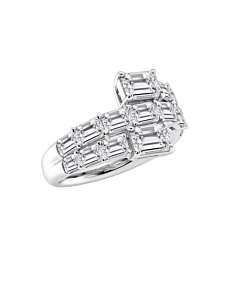 Emerald Bypass Fashion Ring