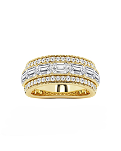 Emerald Triple Row Fashion Band