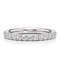 1 - 3 ct. Round French Pave Eternity Band