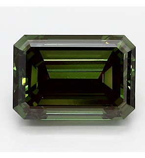 Fancy Dark Green 3.37 ct. VS1 Emerald Lab Created Diamond