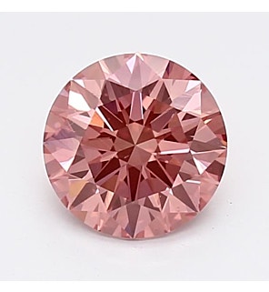 Fancy Vivid Pink 1.04ct VS1 Round Lab Created Diamond