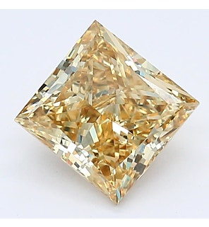 Fancy Intense Yellow 2.03ct VS2 Princess Lab Created Diamond