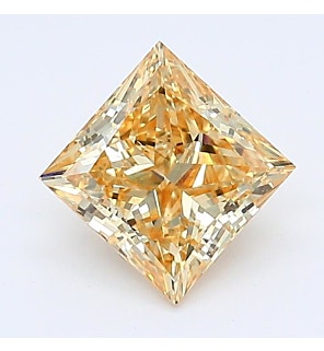 Fancy Intense Yellow 1.13ct VS2 Princess Lab Created Diamond