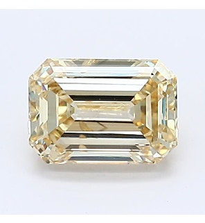 Fancy Light Yellow 1.02ct SI1 Emerald Lab Created Diamond