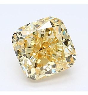 Fancy Deep Yellow 2.03ct SI1 Radiant Lab Created Diamond