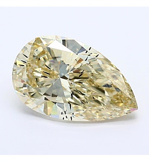 Fancy Light Yellow 2.56ct SI2 Pear Lab Created Diamond