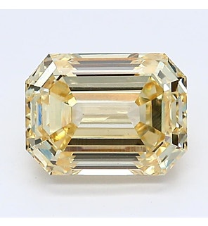 Fancy Intense Yellow 2.38ct VS2 Emerald Lab Created Diamond