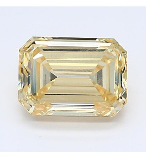 Fancy Yellow 1.69ct SI1 Emerald Lab Created Diamond