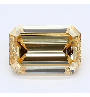 Fancy Yellow 1.56ct VS2 Emerald Lab Created Diamond