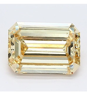 Fancy Yellow 1.52ct VS2 Emerald Lab Created Diamond