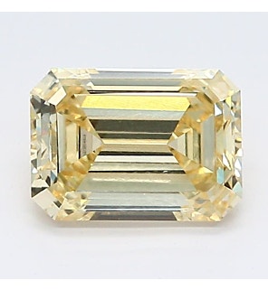 Fancy Yellow 1.31ct VS1 Emerald Lab Created Diamond