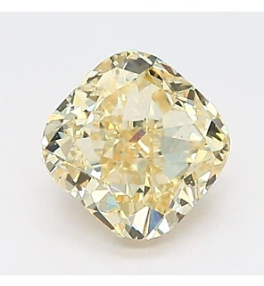 Fancy Yellow 1.08ct SI1 Cushion Lab Created Diamond