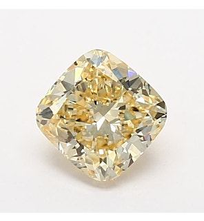 Fancy Intense Yellow 1.21ct VS2 Cushion Lab Created Diamond