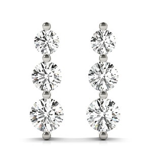 2 ct. tw. Classic 3 Stone Earrings