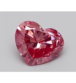 Fancy Vivid Pink 2.05 ct. VS2 Heart Lab Created Diamond