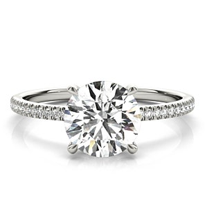 Annalise Ring with 1 1/2 ct. Round Lab Diamond