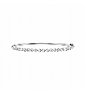 2 ct. tw. näas Ethereal Round Bold Bangle Bracelet