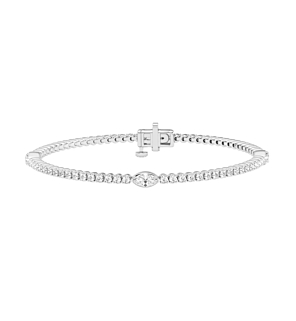 2 1/3 ct. tw. Marquise Three Stations Tennis Bracelet